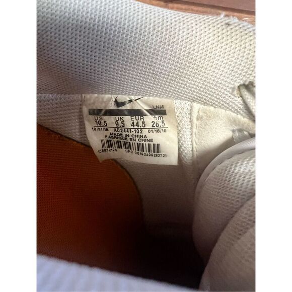 Nike Air Force 1 Low Oversized Swoosh White Orange Peel Sz 10.5 A02441-102 main image 7